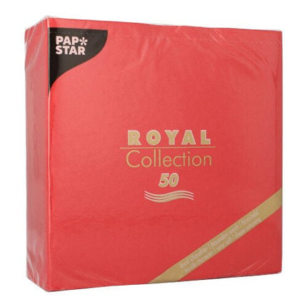 PAPSTAR 50 Servietten "ROYAL Collection" 1/4-Falz 40 x 40 cm rot