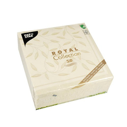 PAPSTAR 50 Servietten "ROYAL Collection" 1/4-Falz 40 x 40 cm champagner