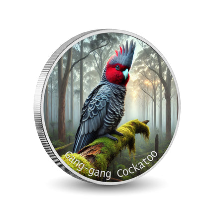 2026 Australia 1oz 9999 Silver BU The Gang-gang Cockatoo Colourized