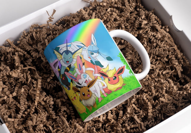 Pokemon Tasse Evoli Nachtara Feelinara Kaffeetasse 325ml Mug Cup Geschenk
