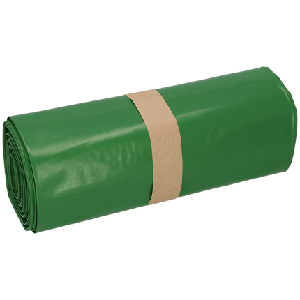 DEISS Premium Müllsäcke - 700x1100x0,1 mm, 120 Liter, grün | Packung (25 Stück)