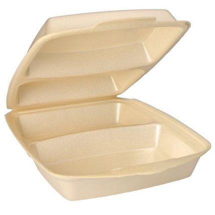 Starpak 50 Menüboxen mit Klappdeckel, XPS beige laminiert