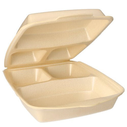 Starpak 50 Menüboxen mit Klappdeckel, XPS beige laminiert