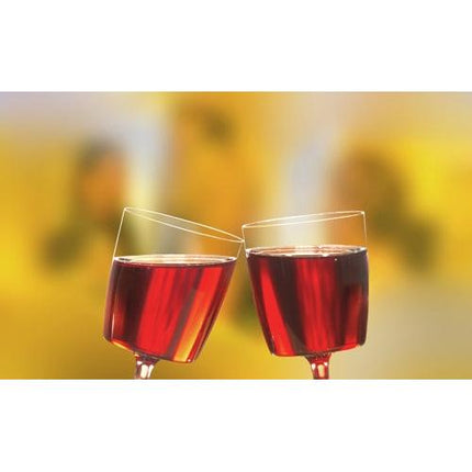 Starpak 10 Stiel-Gläser für Rotwein, PS 0,2 l Ø 7,2 cm · 10 cm glasklar einteilig | Schrumpffolie (10 Stück)
