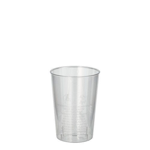 Starpak 40 Trinkbecher, PS 0,1 l Ø 5,5 cm · 7,5 cm glasklar | Schrumpffolie (40 Stück)