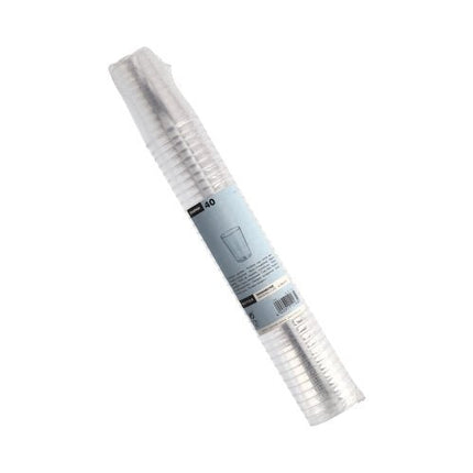 Starpak 40 Trinkbecher, PS 0,1 l Ø 5,5 cm · 7,5 cm glasklar | Schrumpffolie (40 Stück)