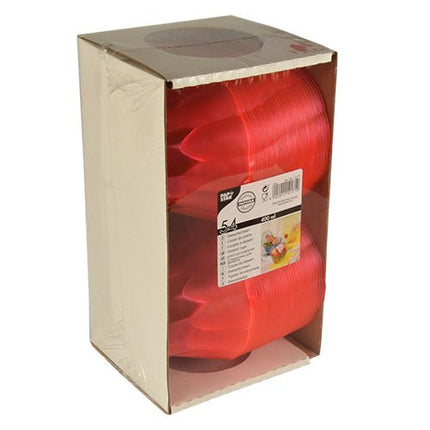 Starpak 54 Eis- und Dessertschalen, PS rund 400 ml Ø 12 cm · 7 cm pink | Papptray (54 Stück)