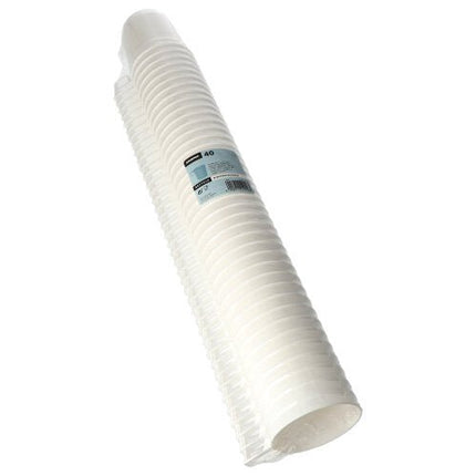 Starpak 40 Kaffeetassen, PS 0,25 l Ø 8 cm · 8,5 cm weiss | Schrumpffolie (40 Stück)