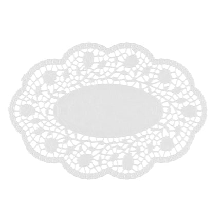 PAPSTAR 500 Mokkadeckchen oval weiss