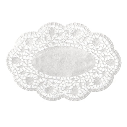 PAPSTAR 500 Mokkadeckchen oval weiss