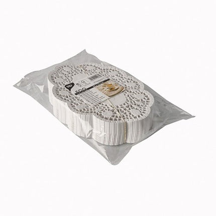 PAPSTAR 500 Mokkadeckchen oval weiss