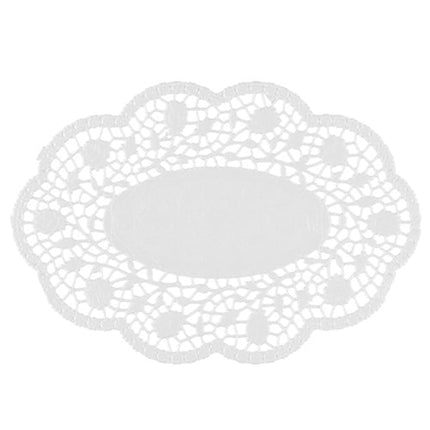 PAPSTAR 500 Mokkadeckchen oval weiss
