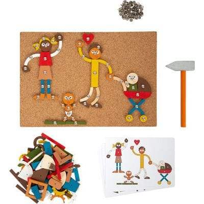 Small Foot Personalisierbares Hammer-Steckspiel – Klassisches Klopfspiel  ab 3 Jahre