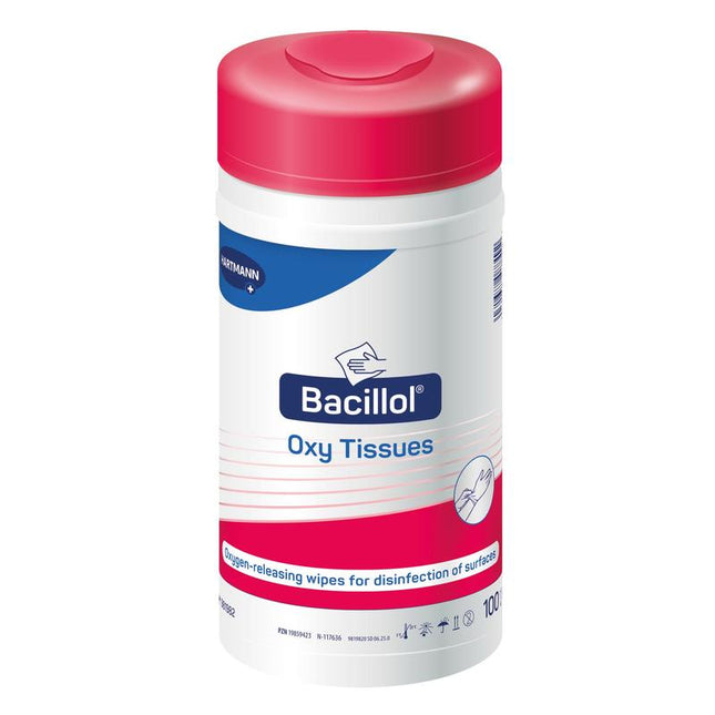 Bacillol® 30 Oxy Tissues Effektive, sauerstoffaktive Desinfektionstücher | Dose (100 Tücher)