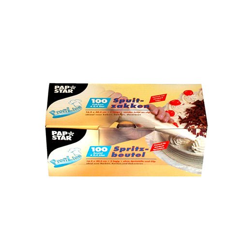 PAPSTAR Spritzbeutel transparent, 30,5x16,2 cm | Faltschachtel (100 Stück)