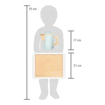 smallfoot Personalisierbare Kaffee- und Teeset Kinderküche Kinder Holzspielset ab 2 Jahren