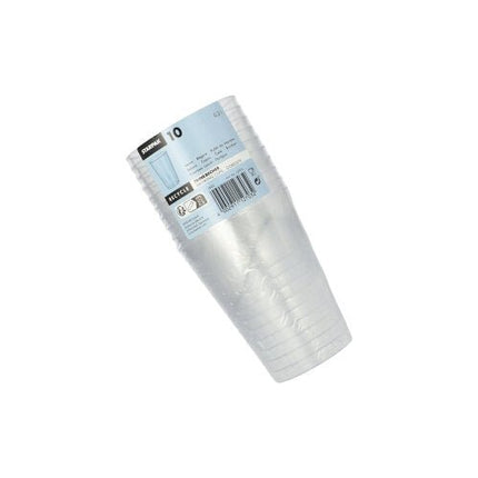 Starpak 10 Trinkbecher, PS 0,2 l Ø 7,5 cm · 9,7 cm glasklar | Schrumpffolie (10 Stück)