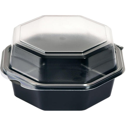 Octaview® Schwarz/Transparent PS 160x160x80 mm - Hochwertige Sichtschutzplatte | Packung (405 Stück)