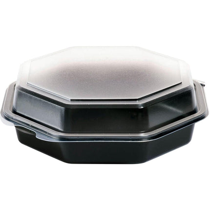 Octaview® PS Schwarz/Transparent 190x190x60 mm - Hochwertige Box | Packung (270 Stück)