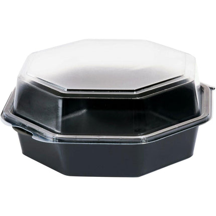 Octaview® PS Schwarz/Transparent 190x190x80 mm - Hochwertige Box | Packung (270 Stück)