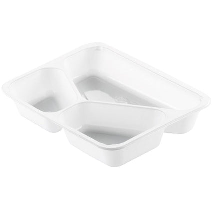 CPET-Schale 225x175 mm, Weiß - 3er Pack für Lebensmittel | Packung (300 Stück)