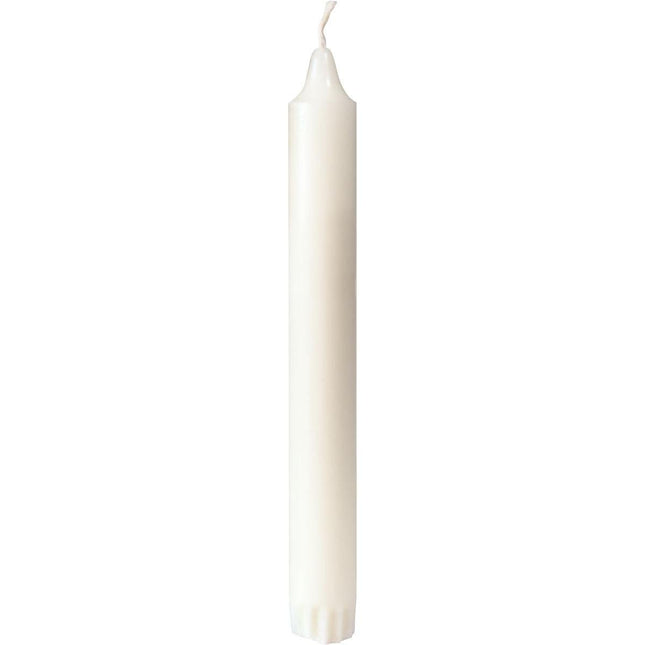 Kronenkerzen 200x22 mm, weiß - 100% Stearin, 7 Stunden Brenndauer | Packung (30 Stück)