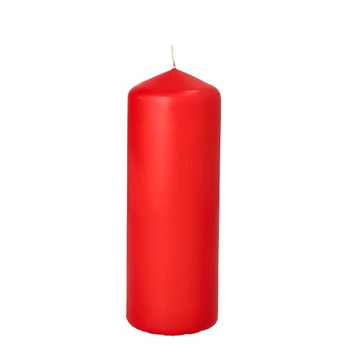 PAPSTAR Stumpenkerze rot, Ø 60 mm, 165 mm, ideal für Dekoration | Schrumpffolie (1 Stück)