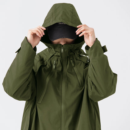 Hooded Jacket Windproof Outerwear in Olive