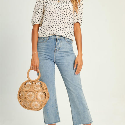 Little Flower Top/Blouse In White