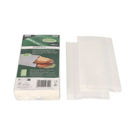 PAPSTAR Butterbrotbeutel fettdicht, 21x10x3 cm, weiß | Schrumpffolie (100 Stück)