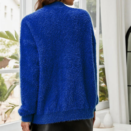 Relaxed Soft Comfy Jumper Top In Royal Blue