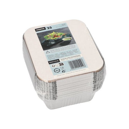 Starpak 25 Schalen, Alu + Einlegedeckel, PP-beschichtet