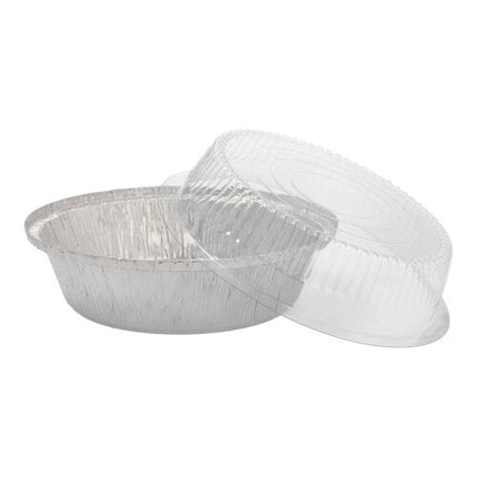 Starpak 25 Schalen, Alu + Dom-Deckel rund 0,77 l Ø 18,2 cm · 8 cm | Schrumpffolie (25 Stück)