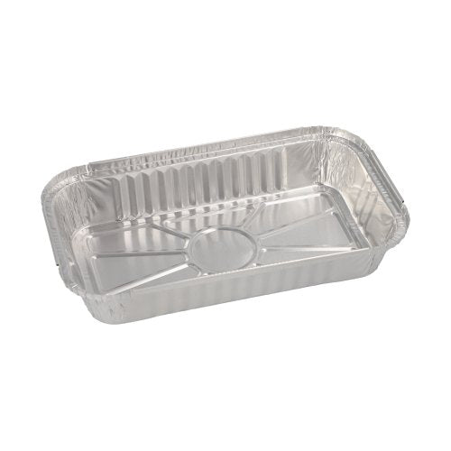 Starpak 50 Schalen, Alu eckig 0,65 l 3,4 cm x 13 cm x 22 cm | Schrumpffolie (50 Stück)