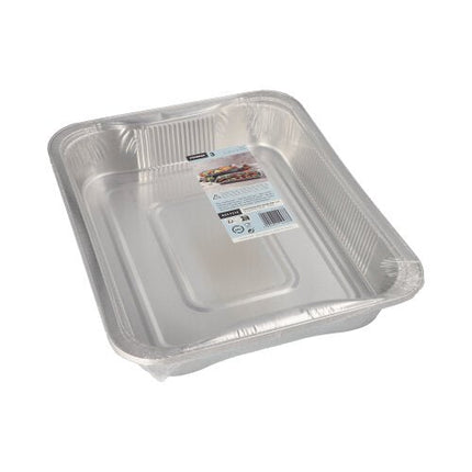 Starpak 3 Gastronorm-Behälter, Alu eckig 3,4 l 5 cm x 26,2 cm x 32,2 cm 1/2 | Schrumpffolie (3 Stück)