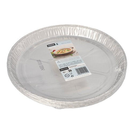 Starpak 5 Rundformen, Alu rund Ø 27 cm · 2,2 cm | Schrumpffolie (5 Stück)