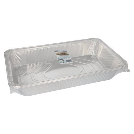 Starpak 3 Gastronorm-Behälter, Alu eckig 8,5 l 8 cm x 32,6 cm x 52,7 cm 1/1 | Schrumpffolie (3 Stück)