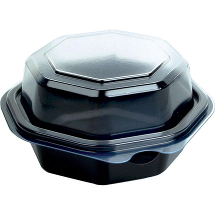 Octaview® C&C Packung, 118x118x60 mm, Schwarz/Transparent PS | Packung (35 Stück)