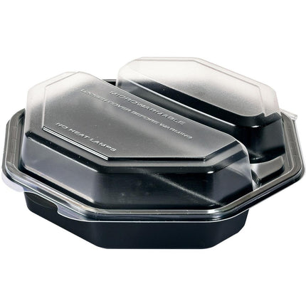 Octaview® 2, Schwarz/Transparent, PS 190x190x60 mm - Modernes Design | Packung (290 Stück)