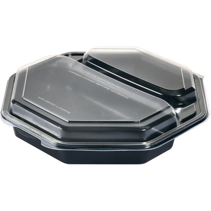 Octaview® 2, Schwarz/Transparent, PS 230x230x50 mm - Modernes Design | Packung (170 Stück)