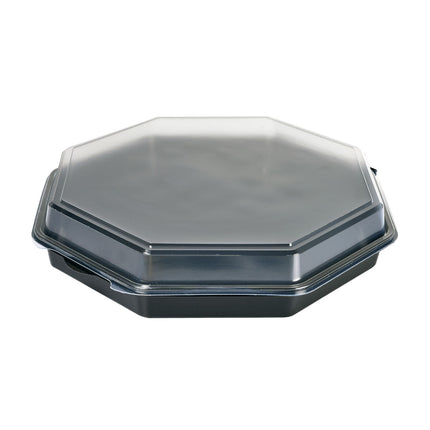Octaview® Schwarz/Transparent PS 305x305x60 - Hochwertige Sichtschutzplatte | Packung (75 Stück)