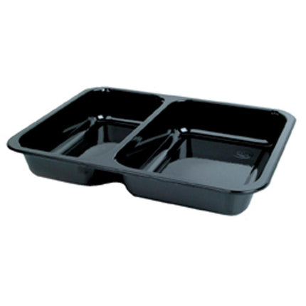 CPET-Schale 225x175 mm, Schwarz - Ideal für Takeaway und Catering | Packung (250 Stück)