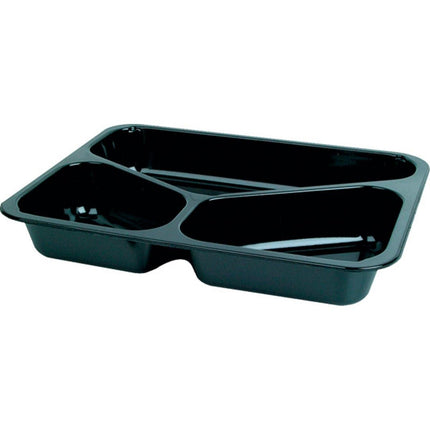 CPET-Schale 225x175 mm, Schwarz - Ideal für Lebensmittelverpackung | Packung (250 Stück)