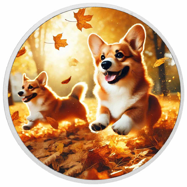 Autumn Tails: Joy in the Leaves 1oz Coin