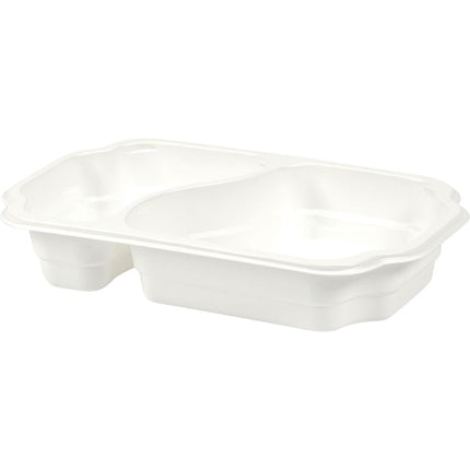 PP-Schale Take-Away 250x159x45 mm, Weiß - Ideal für Snacks | Packung (246 Stück)