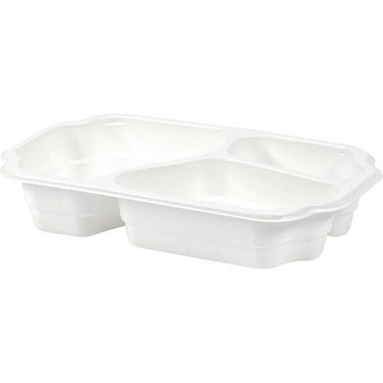 PP-Schale Take-Away 250x159x48 mm, Weiß - Ideal für Snacks | Packung (246 Stück)