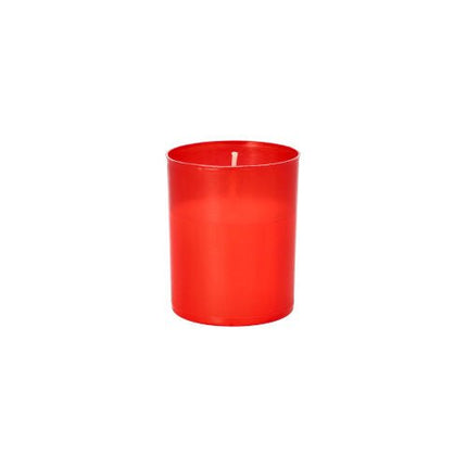 PAPSTAR Grablichte "Stundenbrenner" rot, Ø 5 cm, 6,5 cm hoch | Folie (4 Stück)