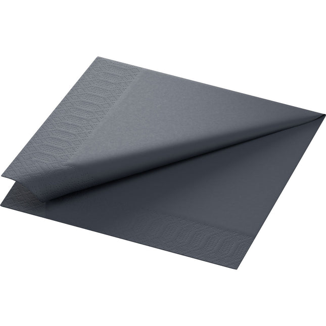 Zelltuchservietten 40x40 cm, 3-lagig, schwarz | Packung (250 Servietten)