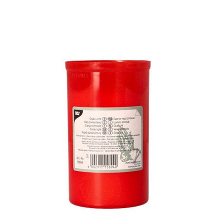 PAPSTAR Grablicht T3, rote Hülle, Ø 6,4 cm, Höhe 10 cm | Packung (1 Stück)