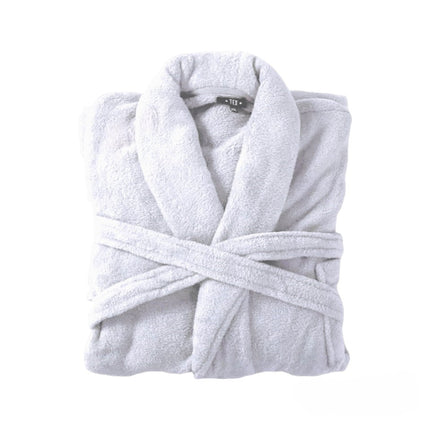 Bademantel flauschig » Saunamantel in Teddy-Plüsch Qualität » leichter/dünner Morgenmantel 100 cm lang » unisex